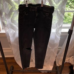 Rag and Bone Washed Black Skinny Jean